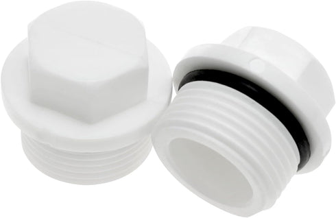 -PPR Hose Cap Garden Hose Plug Sprinkler Cap Pipe Accessories 3/4 Inch Plastic White Hose Cap -4PCS...