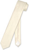 Vesuvio Napoli Narrow NeckTie Skinny CREAM Color Men's Thin 2.5" Neck Tie...