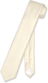 Vesuvio Napoli Narrow NeckTie Skinny CREAM Color Men's Thin 2.5" Neck Tie...