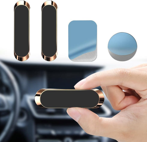 2PCS Magnetic Phone Car Mount with Metal Plates, Car Phone Holder, Universal Mobile Phone Automobile Cradles for Dashboard Air Vent, Suitable for ...