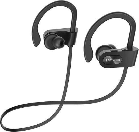Bluetooth Headphones, Deep Bass Wireless Running Headphones w/16 Hrs Playtime, Bluetooth Earbuds in-Ear w/Earhooks, IPX7 Waterproof Sports Earphon...