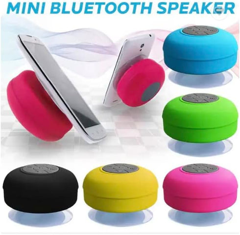 TechStar+ Wireless Bluetooth Portable Waterproof Shower/Car/Outdoor Speaker with Built-in Microphone, Easy-Access Control Buttons, and Powerful Su...