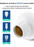 QIACHIP Remote Control Light Socket E26 E27 Bulb Socket Adapter, ZigBee Smart Light Holder Compatible with Alexa Echo Voice Control, Requires Zigb...