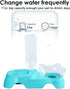 MILIFUN Double Dog Cat Bowls - Pets Water and Food Bowl Set, 15°Tilted Water and Food Bowl Set with Automatic Waterer Bottle for Small or Medium S...