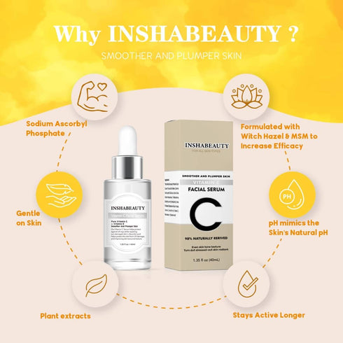 vitamin c face serum hyaluronic acid, vitamin e,Skin care,beauty, korean skin care,personal care products, Anti ageing,Anti wrinkles, Smoother and...