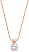 Mariell Cubic Zirconia Crystal Rose Gold Pendant Necklace for Women, 2 Carat CZ Bridal Wedding Jewelry...