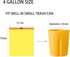 Small Garbage Bags for Bathroom, Kitchen Trash Bags Drawstring Unscented Yellow 4 Gal Clear Trash Can Liner...