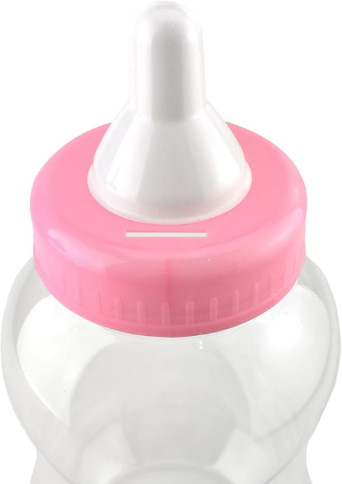 Homeford Jumbo Plastic Baby Milk Bottle Coin Bank, 15-Inch - Light Pink...