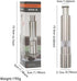 Premium Stainless Steel Salt Grinder Pepper Mill for Peppercorns Sea Salt and Spices, Thumb Push Button for 1 Hand Operation for Grinding Salt and...
