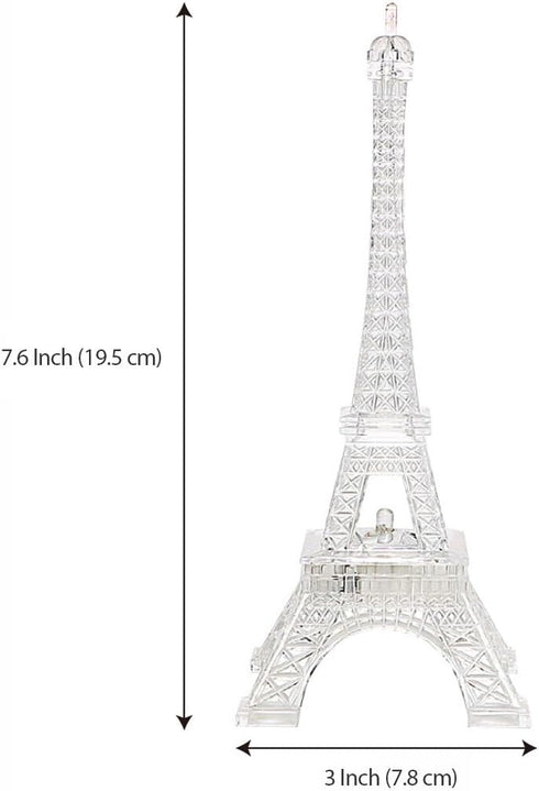 Colorful Eiffel Tower Lighting Desk Bedroom Decoration LED Lamp (7.6 Inch)...
