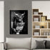 Black and White Animal Farmhouse Wall Art Highland Cow Reading Newspaper on Toilet Bowl Canvas Print Fun Art Poster for Wall Bathroom Canvas Paint...