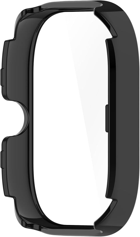 Smartwatch Full Coverage PC Protective Case Cover with Tempered Glass Screen Protector Compatible with Redmi Watch 4, Soft and Durable(Black)...