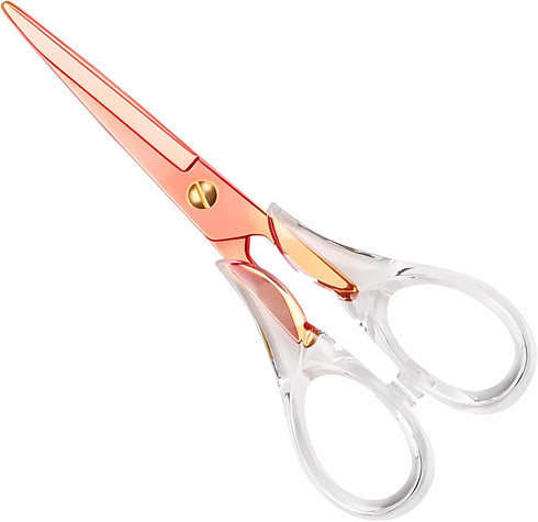 Scissors Rose-gold, Stainless Steel Blade with Acrylic Handle, All Purpose Scissor for Office, School, Home, Fabric Shears, Tijeras...