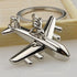 Polished Silver Aircraft Airplane Model Metal Keychain Key Chain Ring Keyfob Keyring(Airplane)...