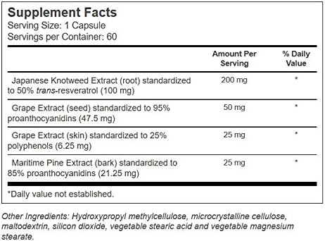 Vitacost Trans-Resveratrol Plus -- 60 Vegetarian Capsules...
