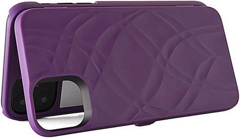 for iPhone 11 Case, Wallet Case with Kickstand Built-in Mirror Shockproof Card Holder Protective Cover for Apple iPhone 11 6.1 Inch - Purple...