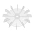 uxcell Motor Fan Blade 120mmx15mm Round Shape Bore White Engineering Plastic with 12 Vanes...
