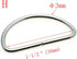 10pcs/Pack 1-1/2 inch Metal D Ring Semi-Circular Non Welded Nickel Plated for Hardware Bags Ring Hand DIY Accessories(Nickel, Webbing Size 38mm)...