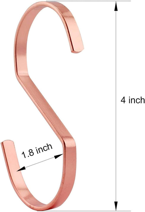 16-Pack 4 Inch Flat S Shape Hooks Heavy-Duty Chrome Finish Hanging S Hooks for Kitchenware, Pots, Utensils, Plants, Towels, Gardening Tools, Cloth...