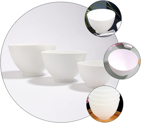 EXCEART Face Mask Mixing Bowl 3Pcs Silicone Facial Mask Mixing Bowls DIY Facemask Mixing Mask Other Skincare Product Mixing Bowls...
