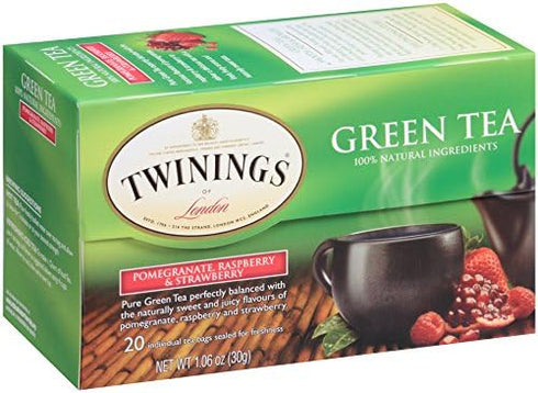 Twining Tea Green Pomegranate, Raspberry, Strawberry, 20 ct...