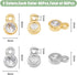 SUPERFINDINGS 80Pcs 2 Colors Bulk Cubic Zirconia Charms Brass Flat Round Pendants Rhinestone Crystal Platium Charms Golden Earring Bracelet Neckla...