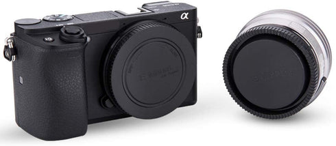 2 Pack JJC E-Mount Body Cap & Rear Lens Cap Kit for Sony A6000 A6100 A6300 A6400 A6500 A6600 A6700 A5100 A7C A7CR A7 IV III II A7R V IV III II A7S...
