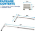 Shower Squeegee with Long Handle and Adhesive Hook. for Glass Doors, Tile Walls, Mirrors and Windows. Telescoping Squeegee for Cleaning. Bathroom ...