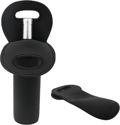 Wine Carrier Tote Bag, Insulated Wine Bag for Wine Bottle, Beer Bottle and Water Bottles, Neoprene Wine Carrier Tote Bag for Restaurant, Travel, B...