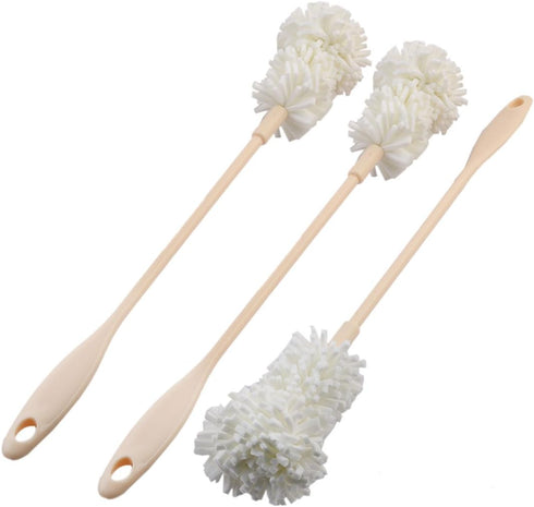 uxcell Sponge Head Long Handle Detachable Milk Bottle Tea Cup Glass Cleaning Brush Cleaner 3 PCS...