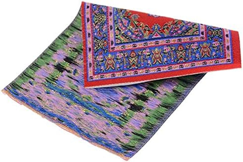 4 Pieces Mini Floor Blanket Dollhouse Blankets Doll House Furniture Decor 1:12 Dollhouse Miniature Doll Furniture Blanket Turkish Carpets Rugs 4Pc...