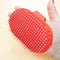 Pet Rubber Grooming Brush Bath Brush Massager with Adjustable Loop Handle Stainless Steel Pin, Random Color...