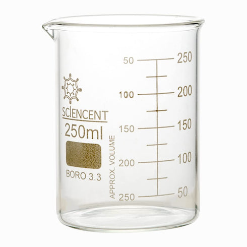 SCIENCENT Glass Beaker 250ml...