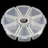 ALL in ONE 3pcs Round Clear Plastic Storage Box Bead Organizer Display Containers (10X2.5cm 8 Grids)...