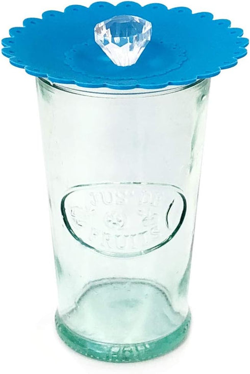 Wrapables® Diamond Silicon Cup Lids, Anti-Dust Airtight Mug Covers for Hot and Cold Beverages (Set of 6)...
