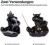 DK177 Waterfall Incense Holder Backflow Cone Ceramic Burner Handcrafted Porcelain Censer Incense Stick Stand with 20 Free Cones...