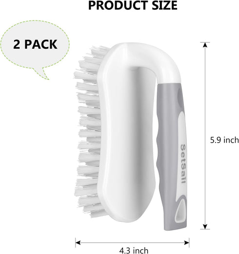 SetSail Scrub Brush, Heavy-Duty Scrub Brushes for Cleaning with Stiff Bristles Cleaning Brush for Shower, Bathroom, Carpet, Kitchen and Bathtub Sc...