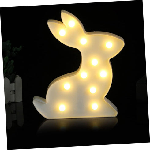 Rabbit Marquee Sign Easter Lights, Bunny Neon Sign, Decorative Bunny Night Light, LED Lighted Easter Bunny Marquee Wall Sign for Bedroom Cafe Part...