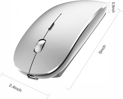 Rechargeable Bluetooth Mouse for Laptop iPad Pro Air MacBook Wireless Mac Chromebook Win8/11 Desktop Computer...