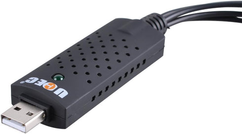 UCEC RCA to USB Converter, USB 2.0 Audio Video Capture Card Device for PC, Analog to Digital Video Converter, VHS VCR TV to DVD Converter Support ...