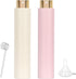 Atomizer Perfume Spray Bottle - 10ml 2pcs Empty Refillable Spray Bottle for Travel with 2 Types of Refill Tools Pink+Beige...
