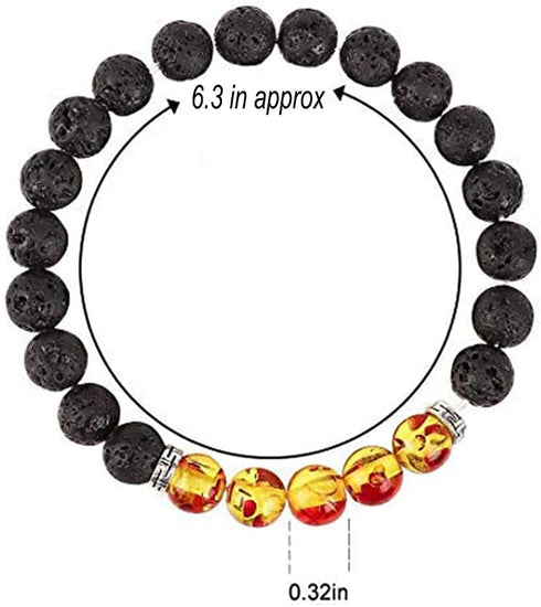 YISSION 7 Chakra Bracelets for Women Men, Essential Oil Beaded Bracelets, Lava Rock Natural Stone Yoga Bracelet Stretch Bracelet Set...
