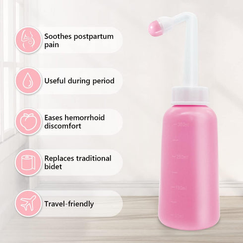 Peri Bottle for Postpartum Care,12 OZ Perineal Bottle Postpartum Essentials Upside Down Peri Bottle for Perineal Recovery and Cleansing After Birt...