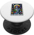 Funny Plant Lady Tarot Vintage Skeleton Floral Moon Garden PopSockets Standard PopGrip...