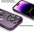Phone Case 14 ProMax 6.7 Inch Magnetic with Camera Lens Protector Full Protection Silicone Net Shockproof Protective (Dark Purple)...