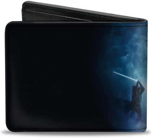 Star Wars Wallet, Bifold, Obi Wan Kenobi and Darth Vader Battle Pose, Vegan Leather...