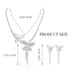 Unicra Silver Bride Wedding Jewelry Sets Butterfly Rhinestone Bridal Necklace Earrings Set Prom Costume Choker Necklaces for Women and Girls...