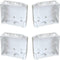 4pcs Box Mounting Bracket 2 Sets for 2inch High Rail Venetian Blinds White Color Head Track End Cover Holder Window Blinds Headrail with 2" x2-1/4...