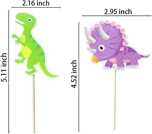 ALISSAR 35-Pack Baby Dinosaur Cupcake Toppers Picks, Dinosaur cake Toppers for Kids Birthday Baby Shower Party Decorations Supplies...