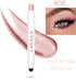 Go Ho Shimmer Cream-to-Powder Eyeshadow Stick,2 in 1 Eyeshadow Pencil Crayon Eye Brightener Stick,Smooth Easy To Color Waterproof,08 Pink White Sh...